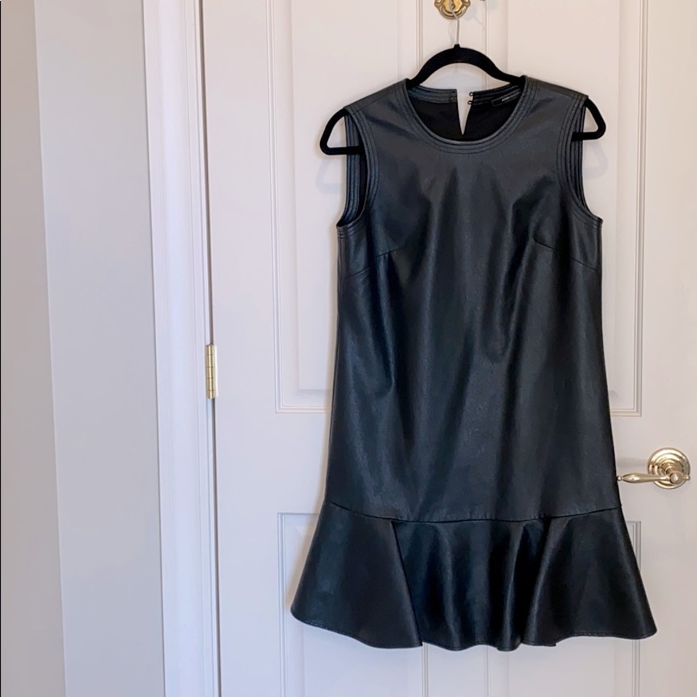 Leather BCBG dress
